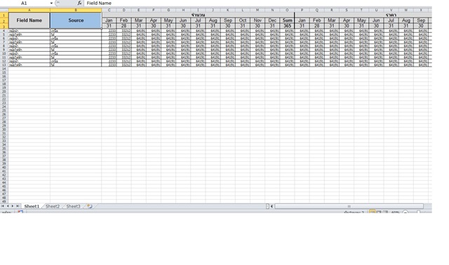 ตัวอย่างข้อมูลคะ
